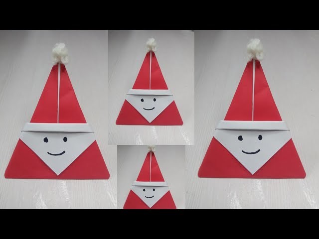 Santa Claus from paper.diy.Christmas craft ideas.easy diy.paper craft.@craftislove100
