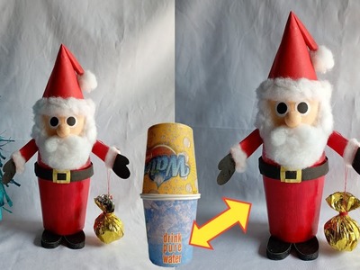 Santa Claus Making With Paper Cup | How to Make Santa Claus | NK Creation Noorjahan