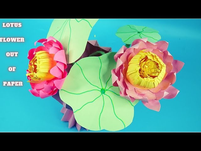 The idea of ​​making a beautiful paper lotus flower - Instructions for making decorative flowers