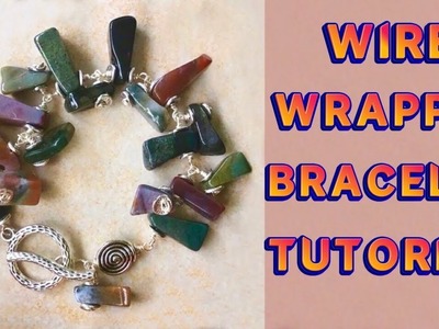 Wire Wrapped Bracelet | How to Make Bead Dangles | Beaded Bracelet Tutorial | Wire Wrapping Stones