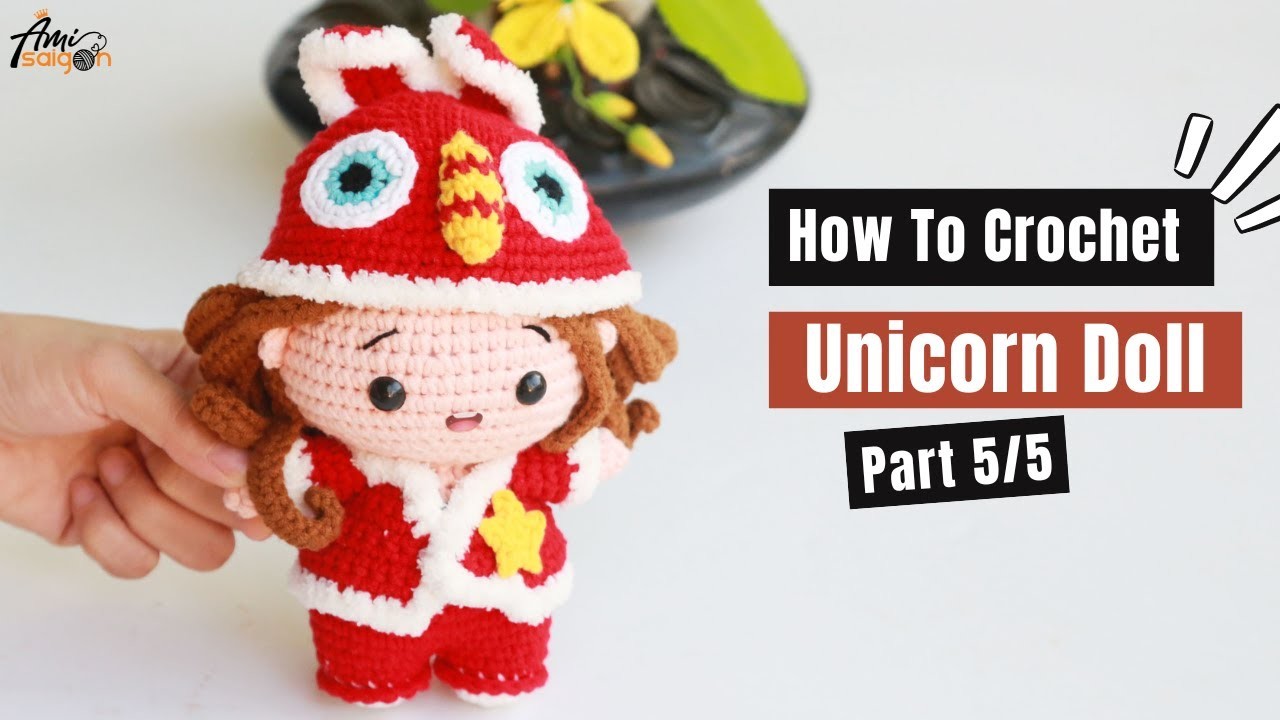 #432 |  Amigurumi Unicorn Doll (5.5) | How To Crochet Christmas Amigurumi | @AmiSaigon​