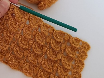 Amazing easy and beautiful! Crochet stitch pattern suitable for every fabric