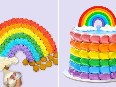 Awesome Rainbow Cake And Dessert Recipe | The Best Ever Rainbow Cake Decorating Tutorials