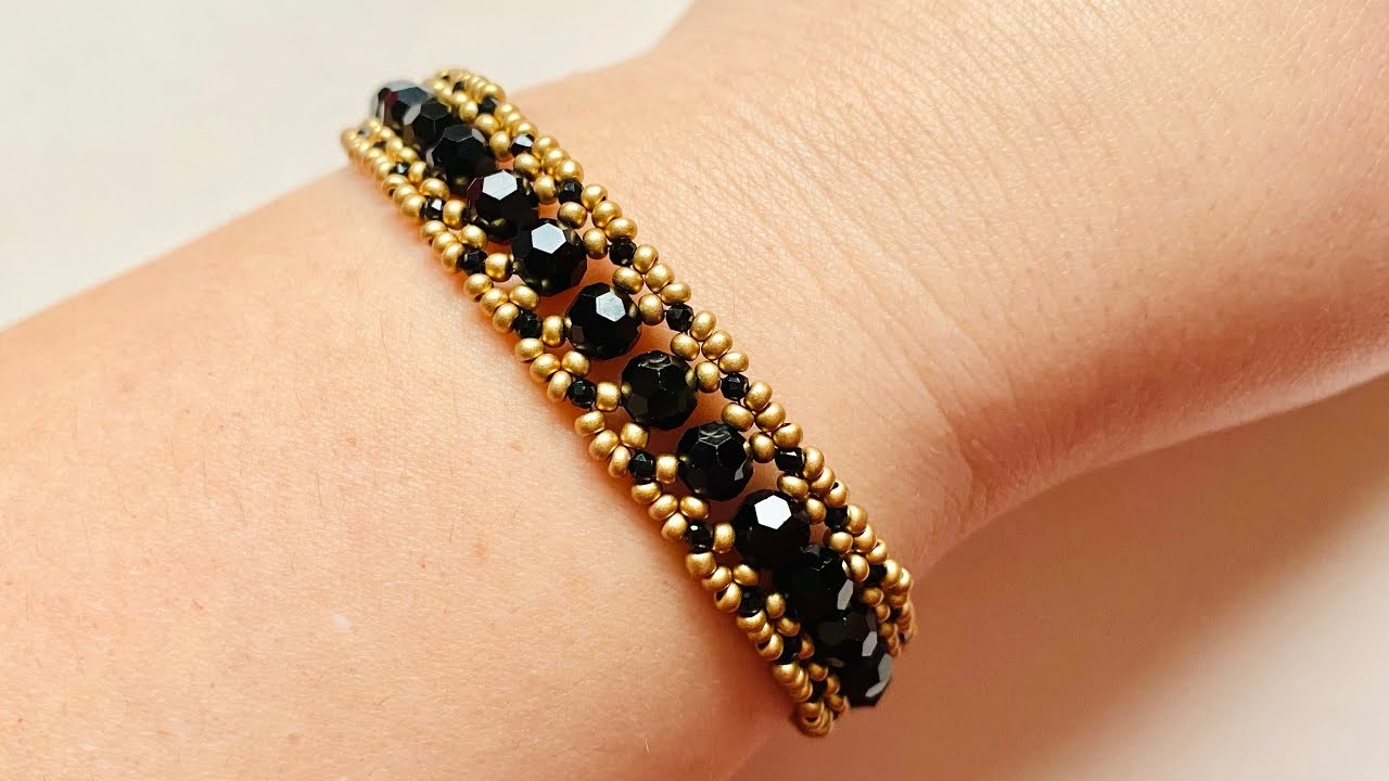 Beaded bracelet DIY. making Jewelry Tutorial