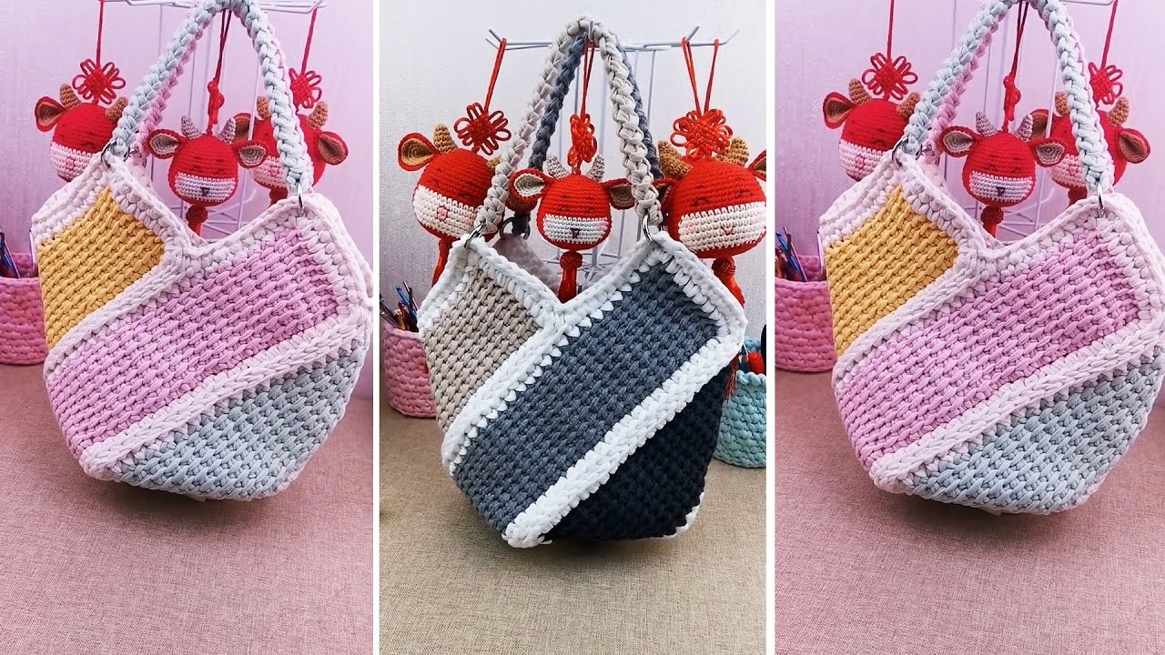 Beautiful and Super Easy Crochet Hand Bag Tutorial for Beginner