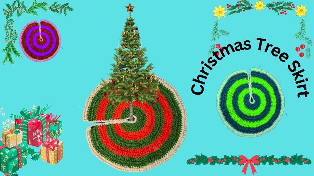 Crochet Christmas Tree Skirt | Christmas Tree Skirt | Crochet Tutorial In English | Club Crafteria