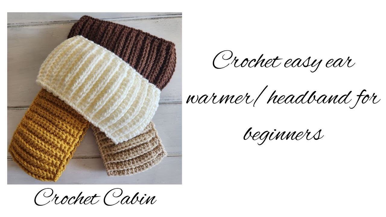 Crochet ear-warmer.headband, for beginners.