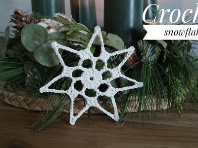 Crochet Snowflake Tutorial, Schneeflocke Häkeln Anleitung