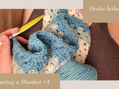 Crocheting a Blanket RealTime with no talking. Decke häkeln in Echtzeit  (kein Reden) #4