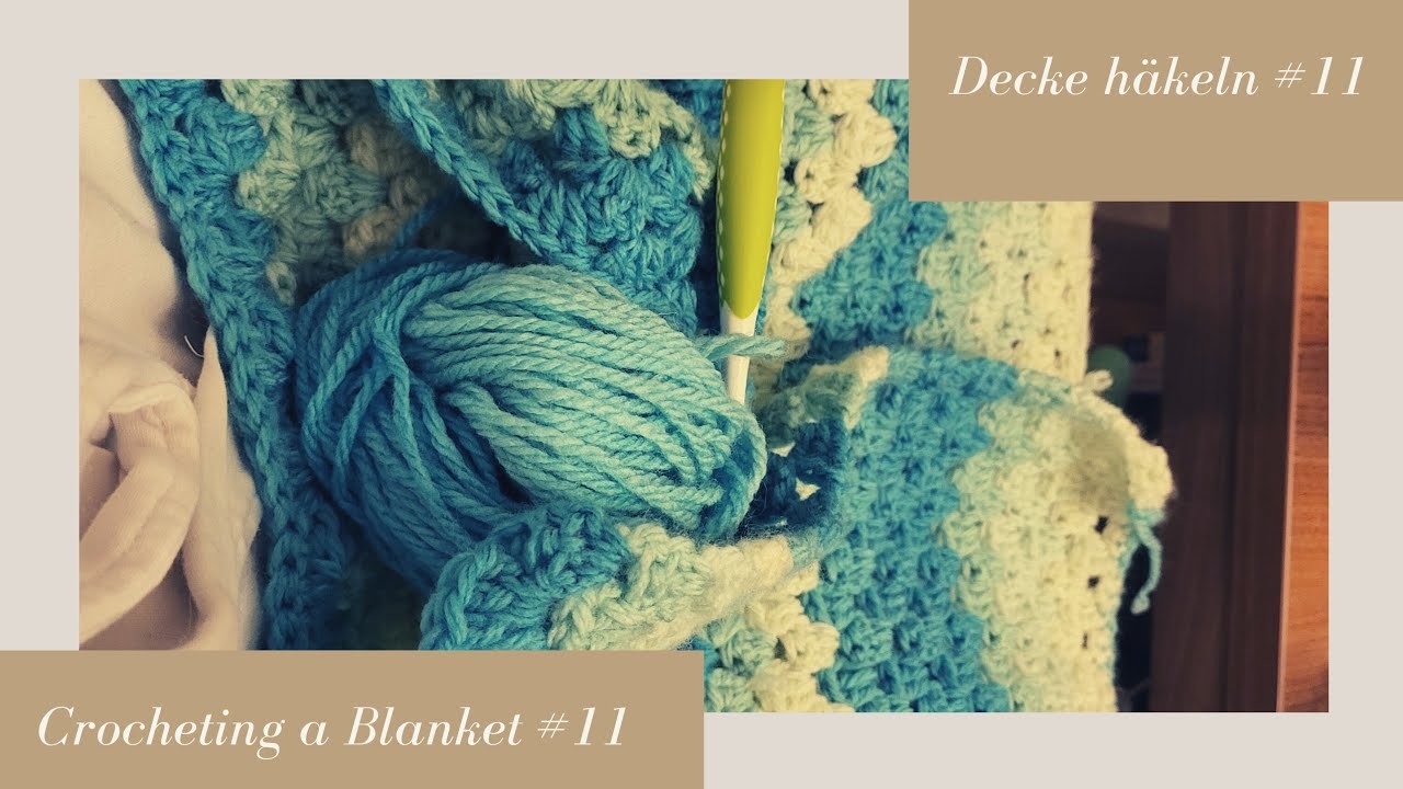 Crocheting a Blanket RealTime with no talking. Decke häkeln in Echtzeit (kein Reden) #11