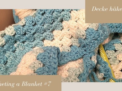 Crocheting a Blanket RealTime with no talking. Decke häkeln in Echtzeit  (kein Reden) #7