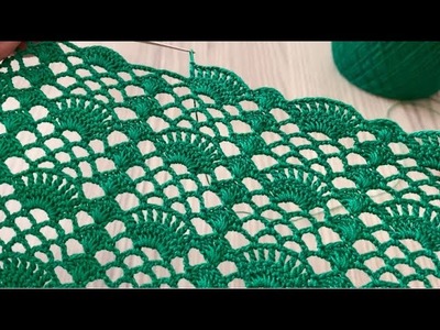 DAZZLING and EASY Crochet Runner, Shawl, Sweather, Blouse Pattern Tutorial