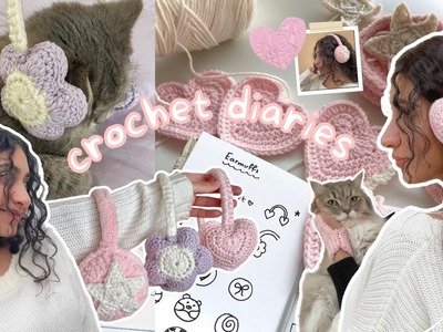 Design & crochet diy earmuffs with me! | crochet diaries episode 1
