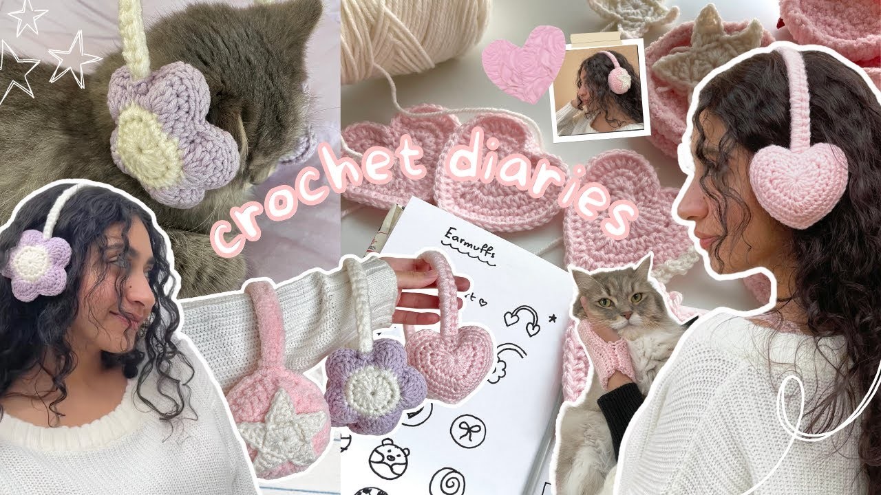 Design & crochet diy earmuffs with me! | crochet diaries episode 1
