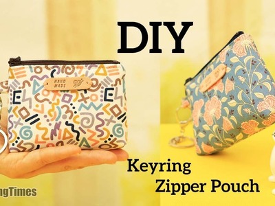DIY Keyring Zipper Pouch | Cute Coin Purse Tutorial - Sewing Gifts Idea [sewingtimes]