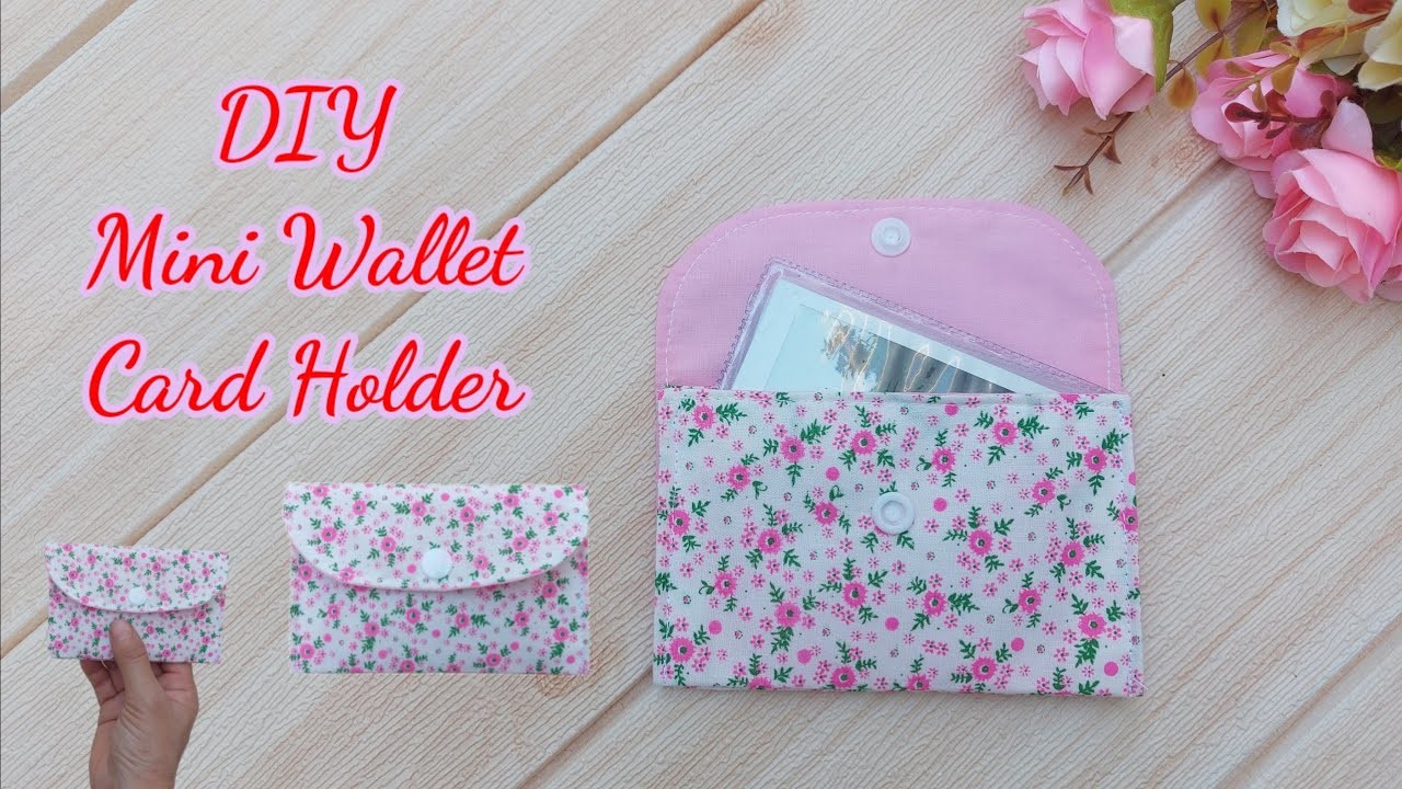 DIY Mini Wallet Card Holder. How to sew mini wallet card and coin. easy sewing tutorial.