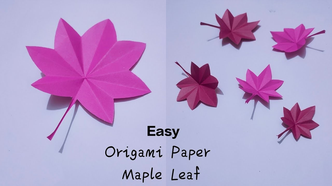 DIY paper maple leaf | Paper leaf | Origami paper crafts | School crafting ideas | Tiny life