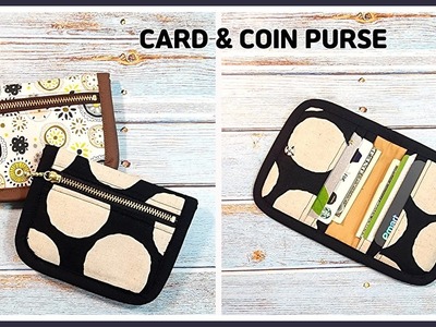 DIY Sewing gift idea! Cute card & coin purse. mini wallet  [Tendersmile Handmade]