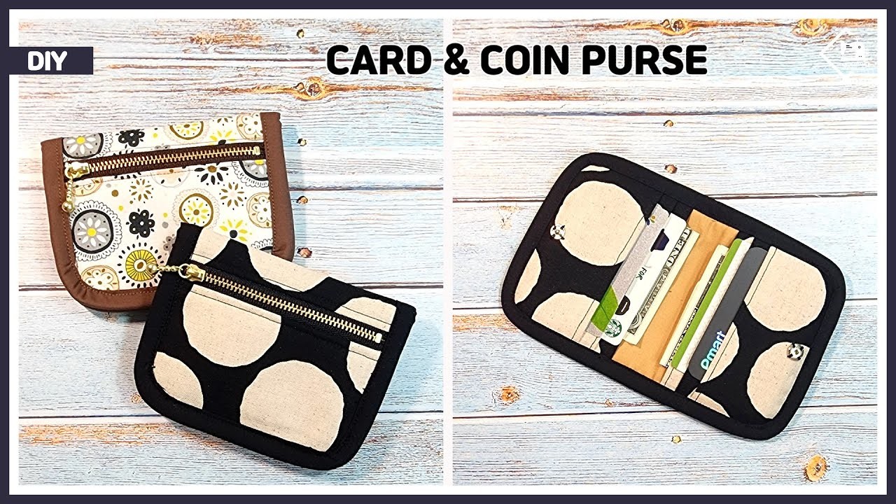 DIY Sewing gift idea! Cute card & coin purse. mini wallet  [Tendersmile Handmade]