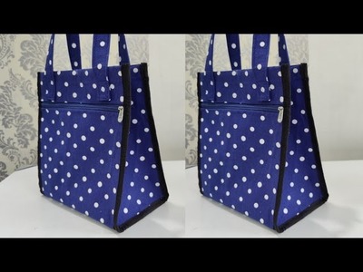 EASY !!! How to Stitch Daily Use Bag at home | LUNCH BAG SEWING | Cloth bag making | Shopping bag