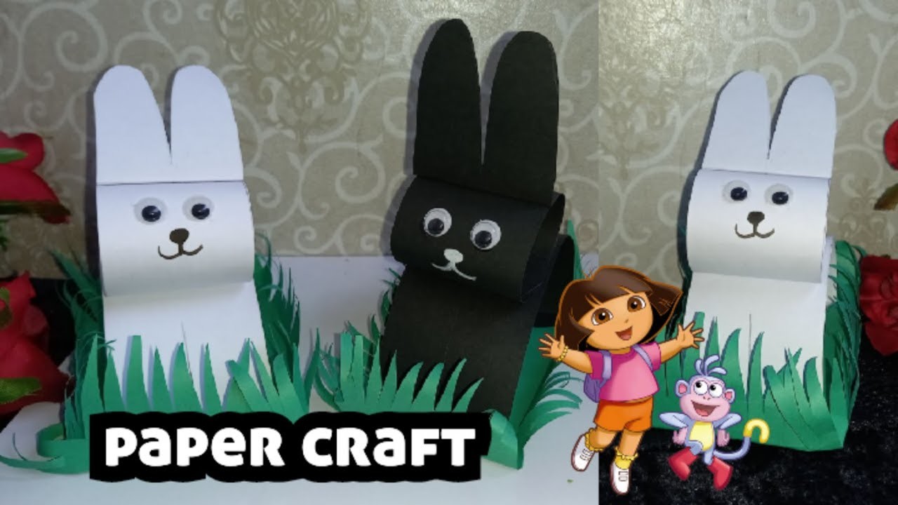 Easy paper craft. paperwork. Paper Rabbit. #diy.How to make paper toy.
