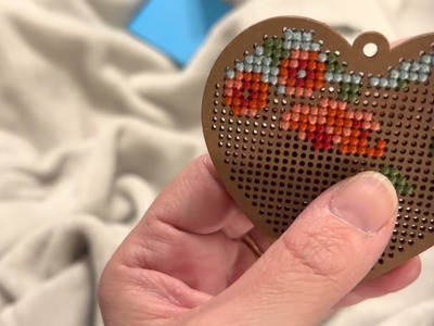 Flosstube Wooden Heart Ornament Cross stitch 3 of 7