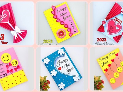 Handmade Greeting Card | How to make new year greeting card 2023 | DIY New year card making easy