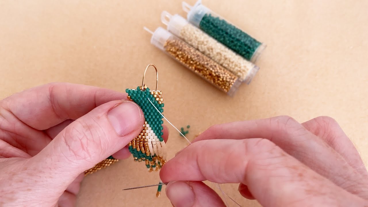 How Attach an Earring Hook Directly to Bead Weaving