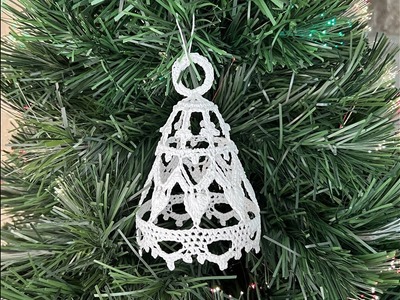 How to Crochet a Bell Ornament for a Christmas Tree - Tutorial #11