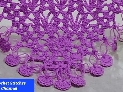 How to Crochet Shawl with Border Solomon Knot (easy tutorial)