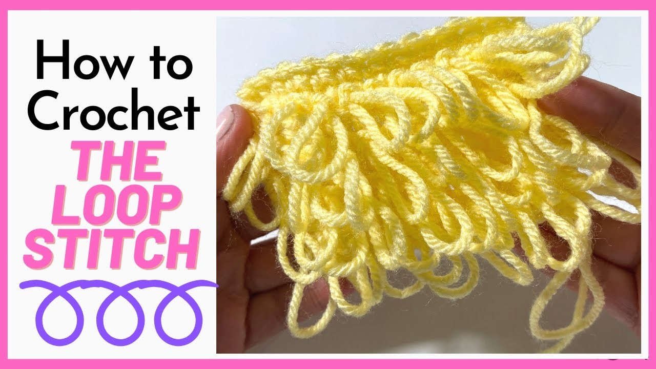 How to crochet the Loop Stitch (Crochet stitch tutorial).  SS239