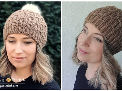 How to Crochet the MOCK CABLE HAT | My Hobby is Crochet