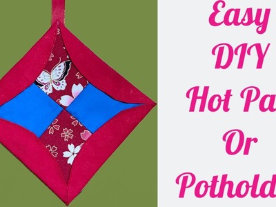 How To Make A Beautiful Quilted Potholder.Hot Pad With New Tricks. Sewing Tutorial  @TheTwinsDay ​