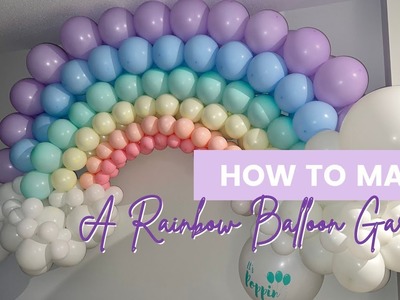 How to make a rainbow balloon garland step by step