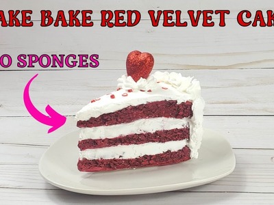 How To Make A RED VELVET FAKE CAKE SLICE Like A Pro - Valentine Fake Bake