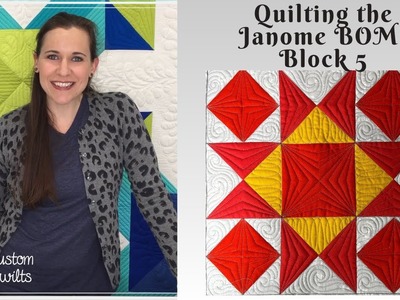 How to Quilt Rainbow BOM Block 5 - Quilt Maker Pro 20 With Joanna Marsh