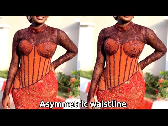 How to sew a corset dress with an asymmetric waistline
