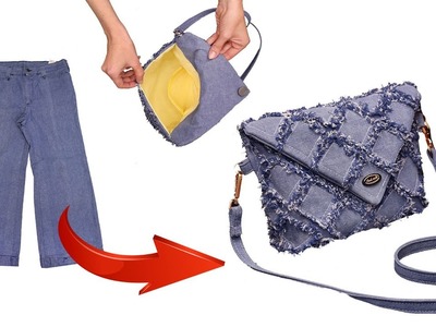 How to sew an original shoulder bag out of old jeans - even a beginner can handle it!