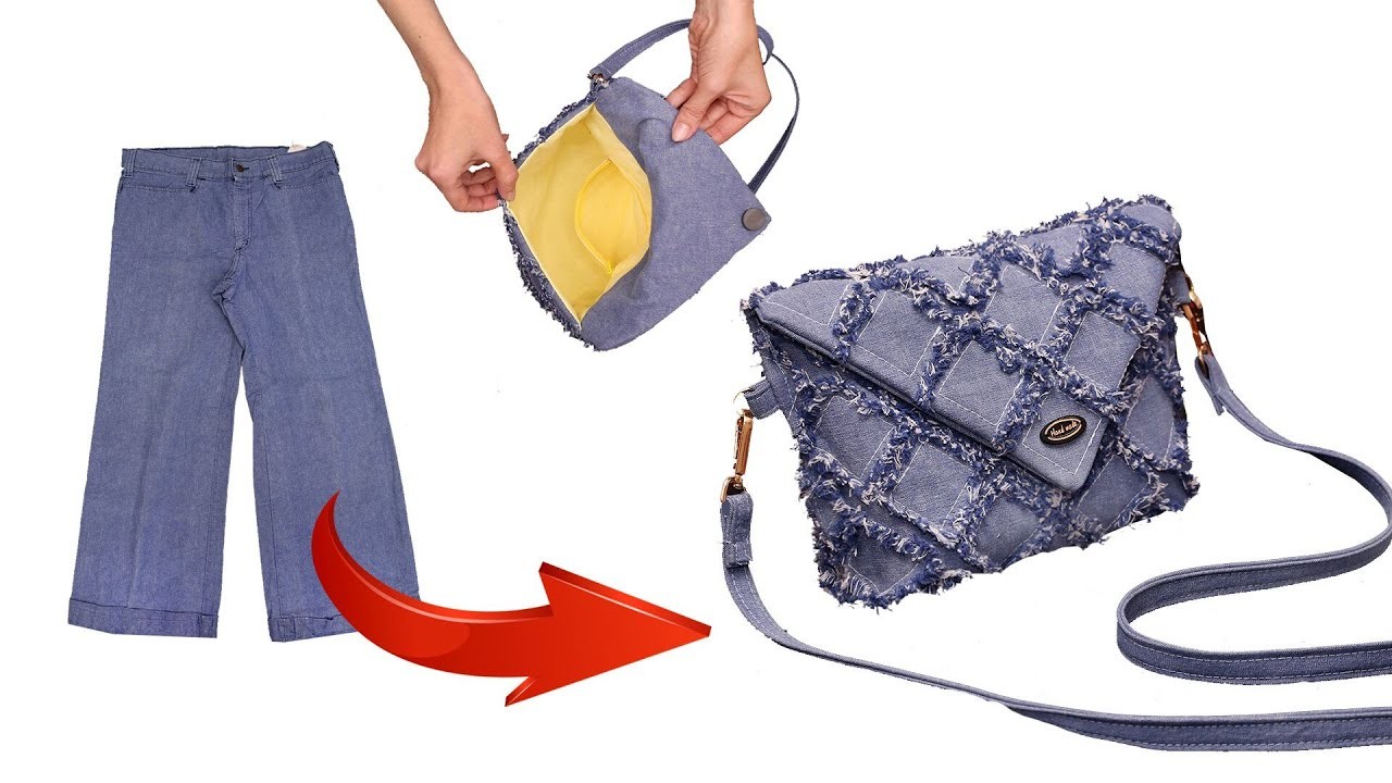 How to sew an original shoulder bag out of old jeans - even a beginner can handle it!