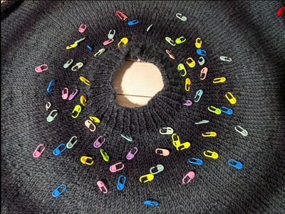 How to Start Up Step-by-Step Knitting Top-down Round-Yoke  in Around Sweater Tutorial ???? ????????