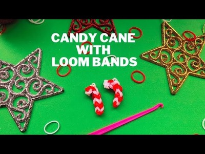 Loom Band Ornaments for Christmas | Loom Band Candy Cane with Hook | Loom Band Candy Cane Charm