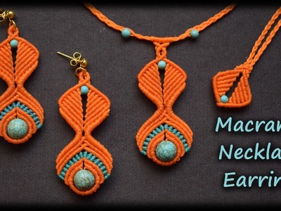 Macrame Tutorial | Macrame Jewelry Set | Macrame Earring and Necklace With Beads | DIY and CRAFTS