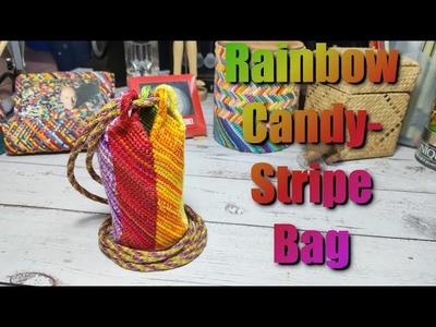 Rainbow Candy Striped Bracelet Bag