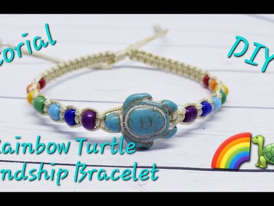 Rainbow ~ Sea Turtle | Friendship Bracelet TUTORIAL | DIY | Fun & Easy Crafts