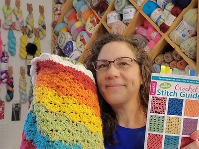 Rainbow Shell Crochet Blanket Tutorial Easy Crochet Stitch Guide Book