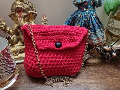 Ribbon yarn, A beautiful Purse for beginners