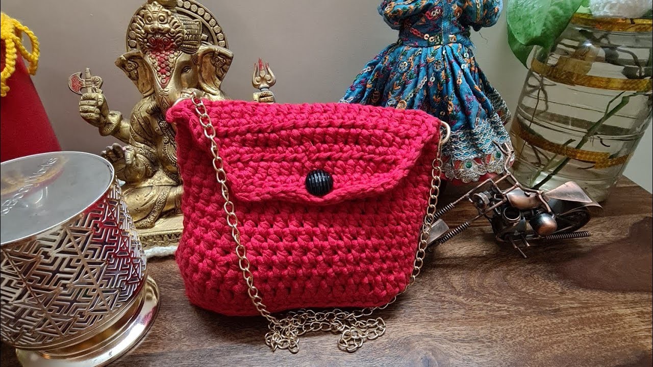 Ribbon yarn, A beautiful Purse for beginners