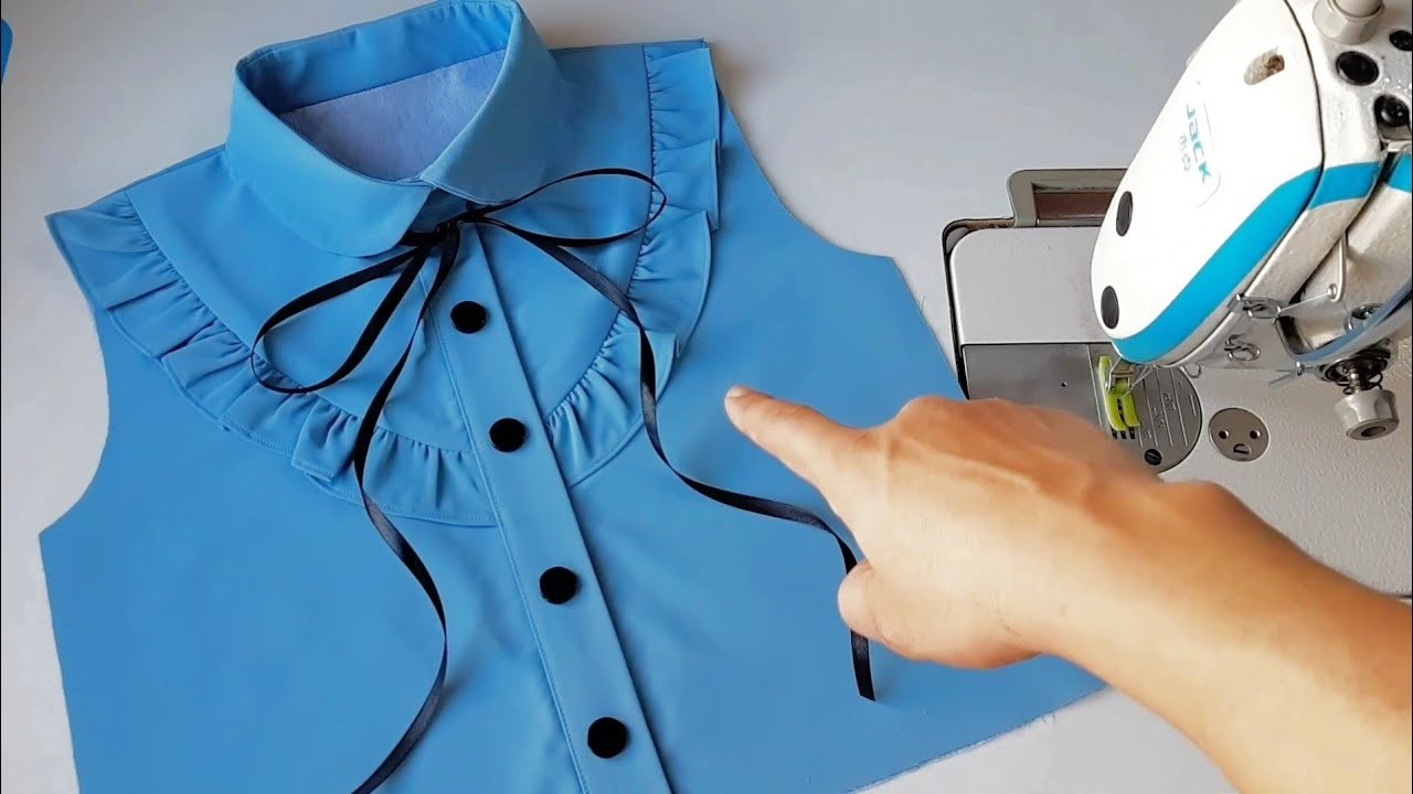 Sewing the Best amazing women's collar blouse design