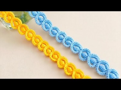 SO EASY AND CANDY Crochet Hair Band (Bandana) and Bracelet Pattern Tutorial