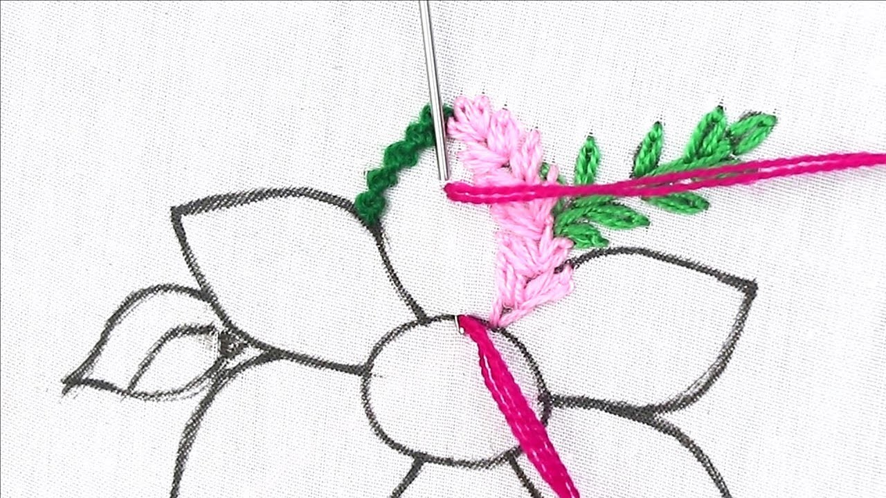 Very creative wheatear stitch hand embroidery designs tutorial | step by step new stitching class